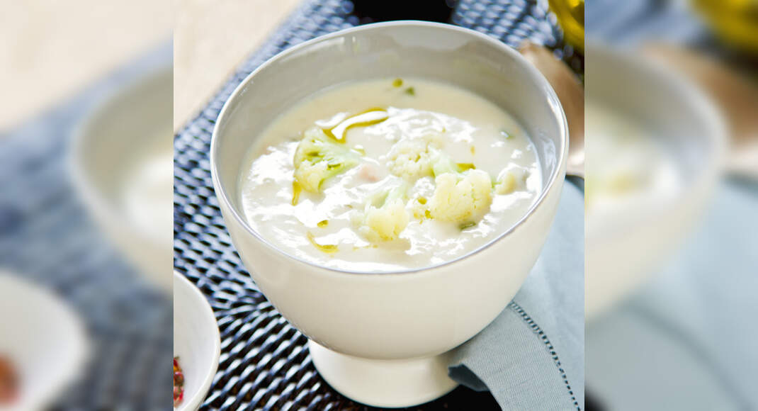 Cauliflower Soup Recipe: How to Make Cauliflower Soup Recipe | Homemade Cauliflower Soup Recipe