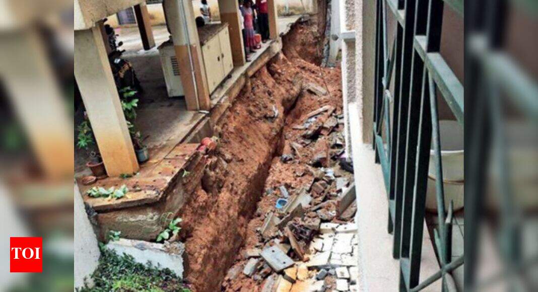 Bengaluru Rains Compound Collapses After Rain Neighbours Forced To 