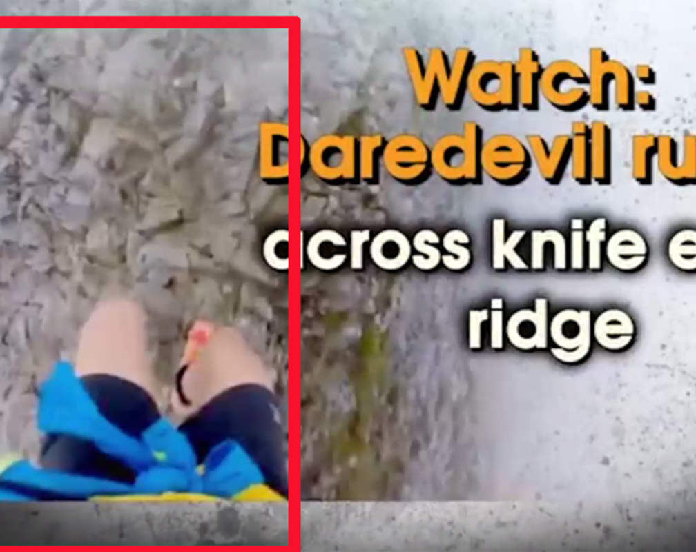 
Watch: Daredevil runs across knife edge ridge
