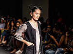 A model showcases a creation by Nakita Singh