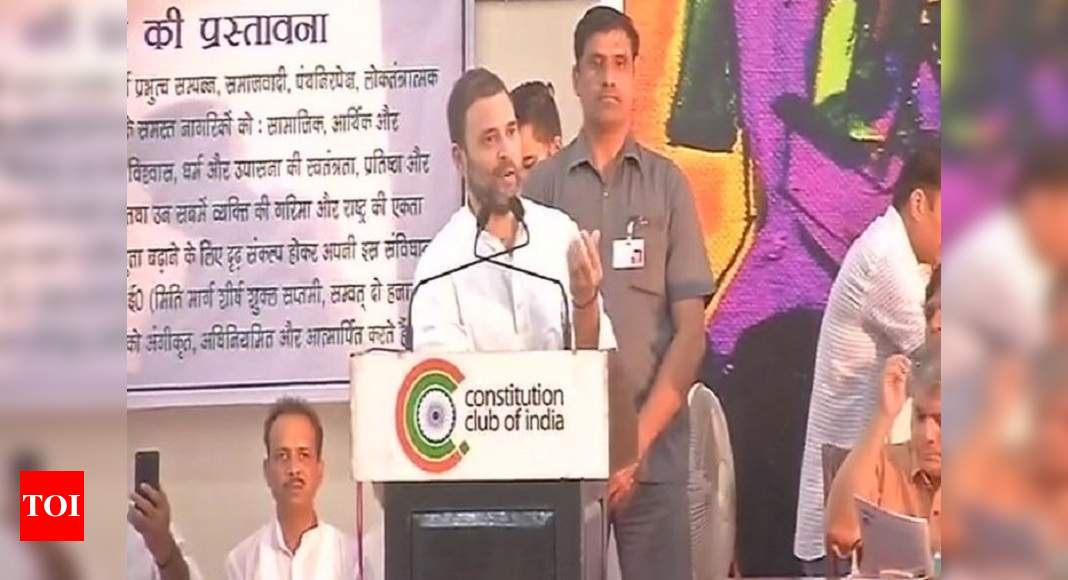 Rahul Gandhi explains difference between RSS and Congress, in one line