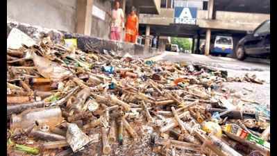 Sewers in Government Medical College and Hospital spew out biomedical waste