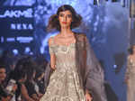 A model walks the ramp for designer Manish Malhotra