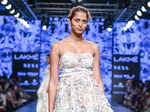 A model walks the ramp for designer Shriya Som