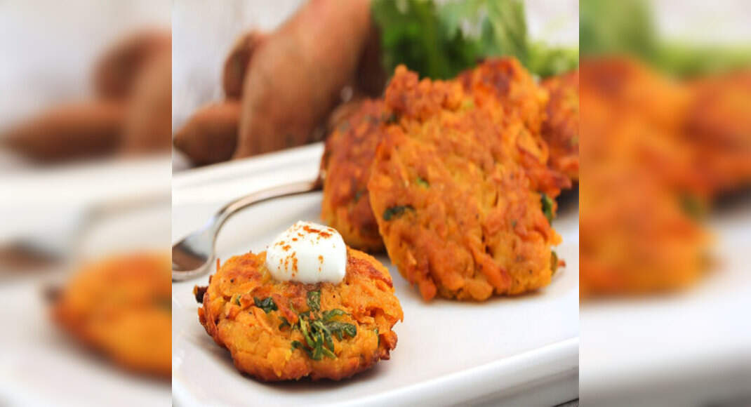 Sweet Potato Fritters Recipe: How to Make Sweet Potato Fritters Recipe | Homemade Sweet Potato Fritt