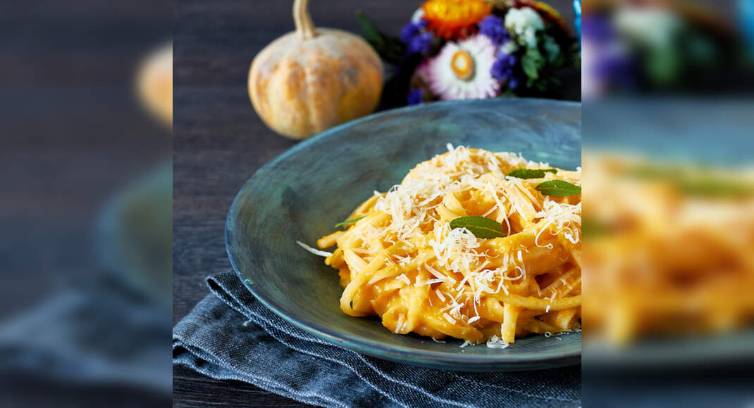 Pumpkin Pasta Recipe: How to Make Pumpkin Pasta Recipe | Homemade Pumpkin Pasta Recipe