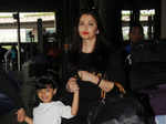 Aishwarya Rai with daughter at airport