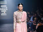 A model presents a creation for Divya Reddy’s show