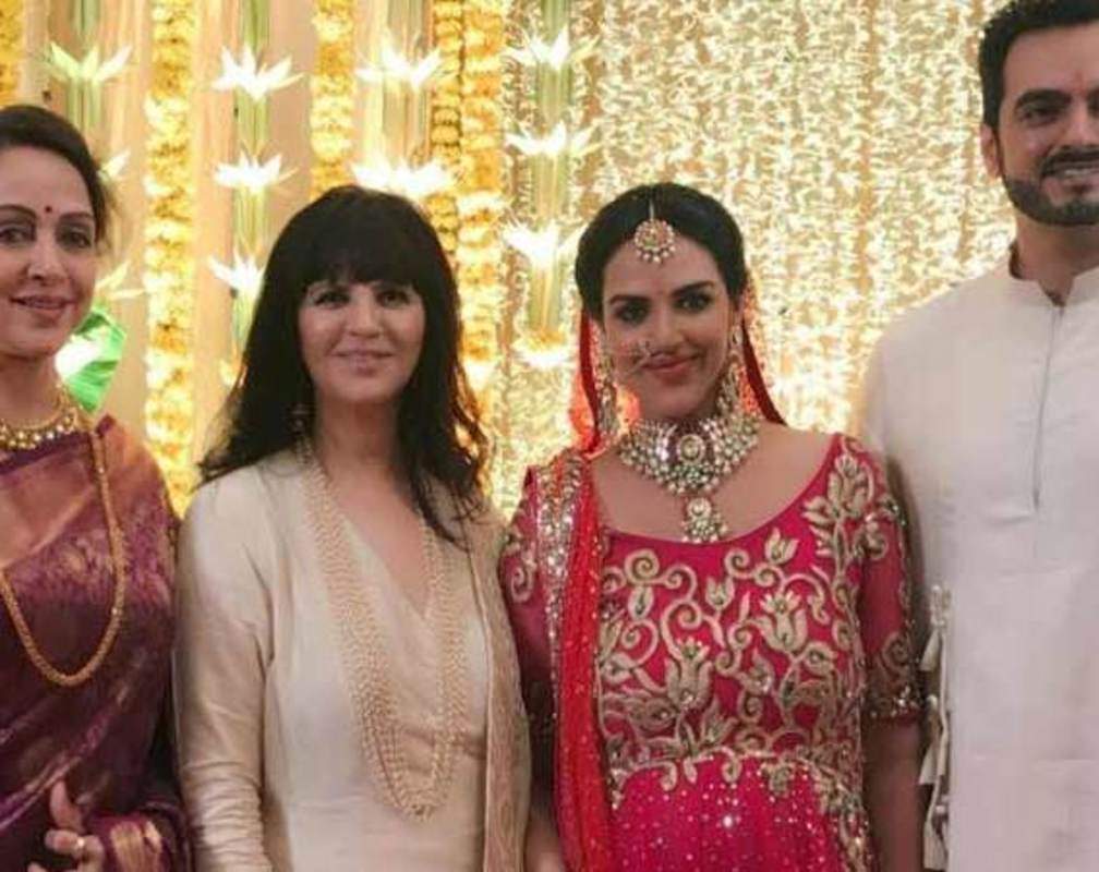 
Esha Deol turns a bride for her baby shower ceremony
