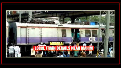 4 coaches of a local train derail near Mahim in Mumbai