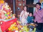 Divya Khosla Kumar with her son Ruhaan Kumar and husband Bhushan Kumar