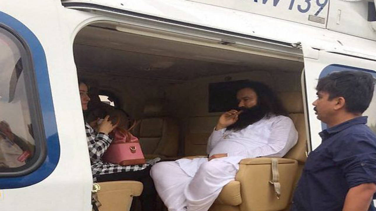 Did Haryana Government Fly Dera Chief In An Adani Helicopter?: A