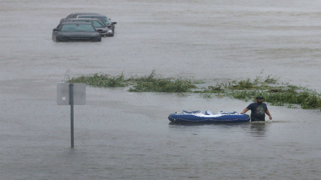 Harvey playing havoc with Houston Texans, who are headed to Dallas