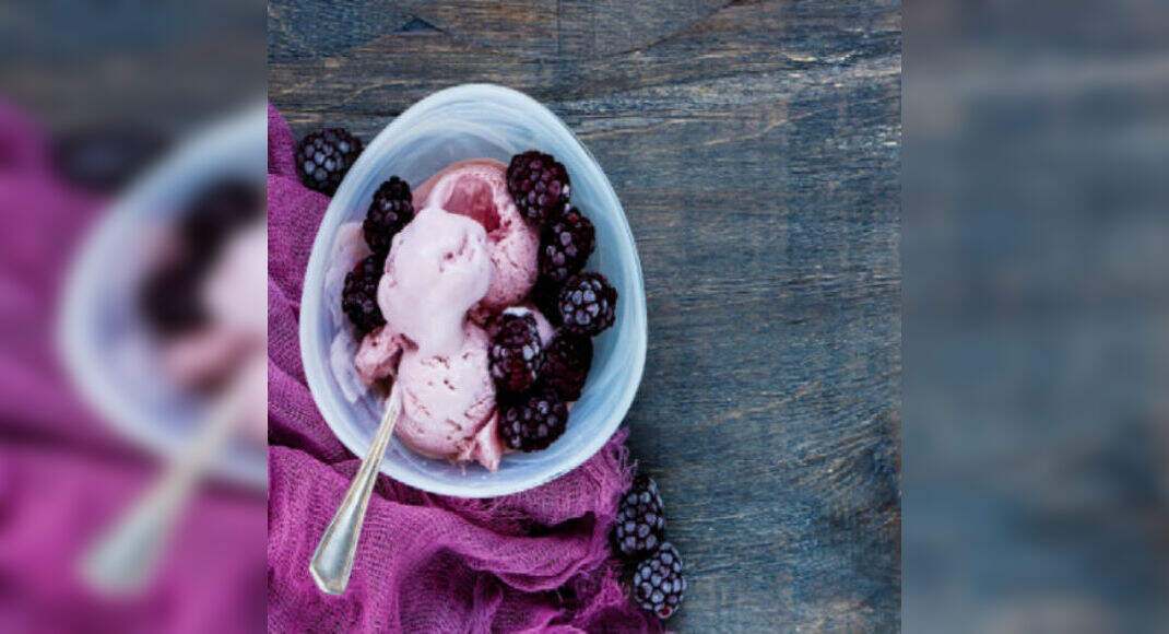 Banana and Blackberry Yogurt Ice Cream Recipe How to Make Banana and