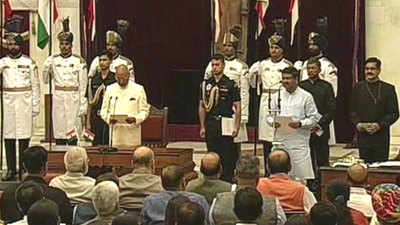 Watch: Dharmendra Pradhan takes oath as Cabinet minister
