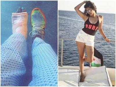 Kishwer Merchantt fractures her foot, posts picture on social media