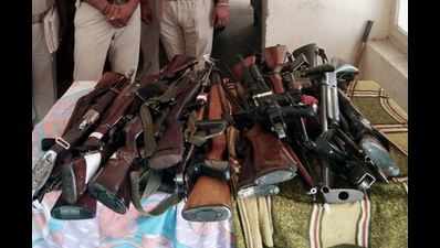 33 licenced weapons of dera followers handed over to police