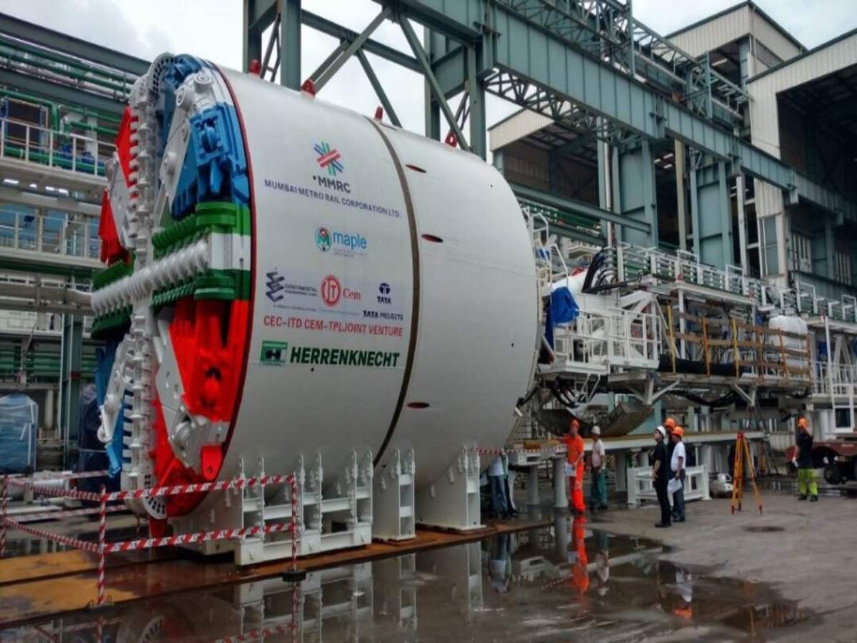 First tunnel boring machine (TBM) arrives for underground Metro III project | Mumbai News - Times of India