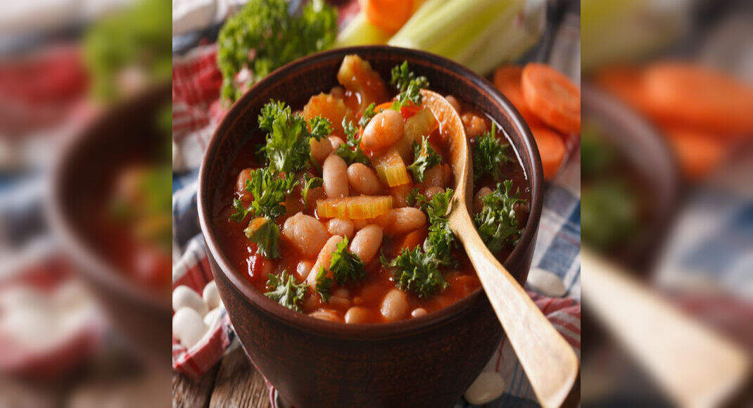 Spicy Salsa and Bean soup Recipe: How to Make Spicy Salsa and Bean soup Recipe | Homemade Spicy Sals