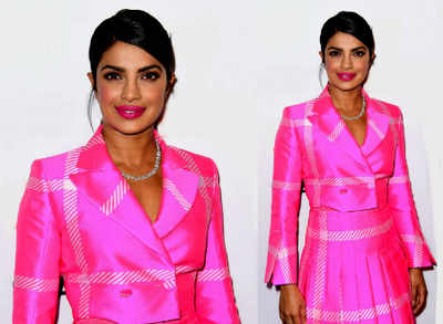 Priyanka Chopra busts dusky-skin myth with this bright pink outfit ...