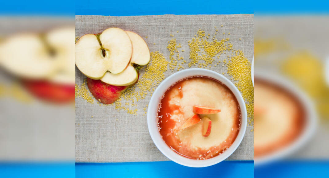 Rice Pudding with Apple and Strawberry Puree Recipe: How to Make Rice Pudding with Apple and Strawbe