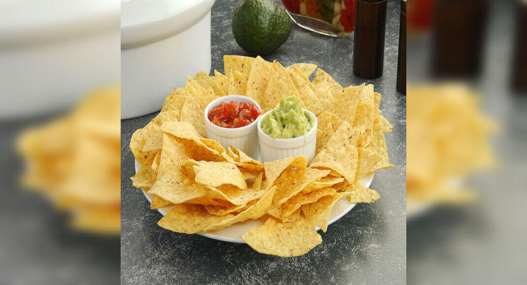 Corn Chips with Salsa and Avocado Dip Recipe How to Make Corn Chips