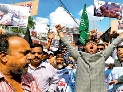 City Erupts In Protest Over Myanmar Government S Ethnic Cleansing Of Rohingyas Hyderabad News Times Of India