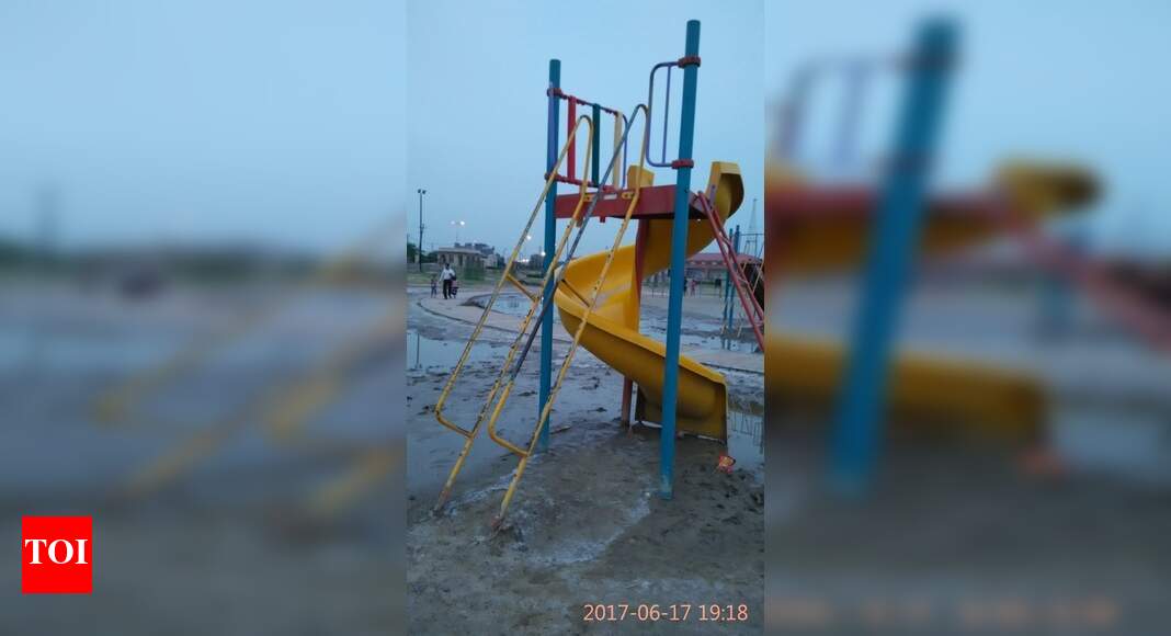 Broken swings could lead to an accident Times of India