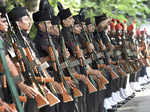 Defence personnel at state funeral of Arjan Singh