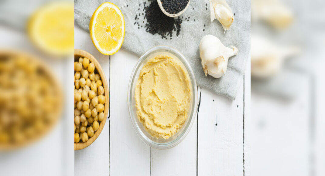 Lemon Garlic Hummus Recipe: How to Make Lemon Garlic Hummus Recipe | Homemade Lemon Garlic Hummus Re