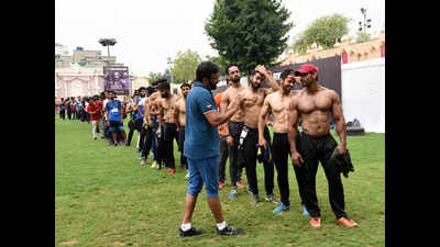 Muscle power on display at this reality show audition in Jaipur