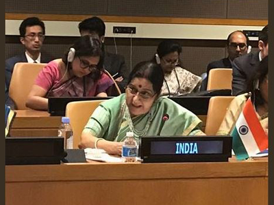 There can be no justification for terrorism: Sushma Swaraj to SCO