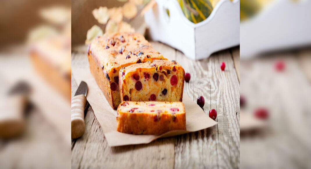 Cranberry Pumpkin Cake Recipe: How to Make Cranberry Pumpkin Cake Recipe | Homemade Cranberry Pumpki