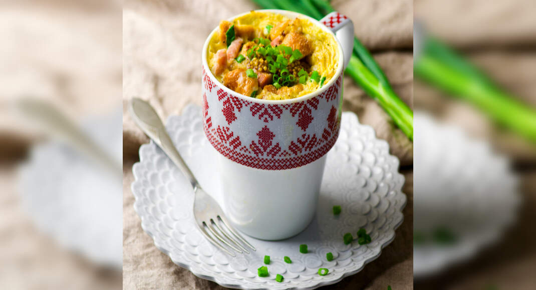 Omelette in a Mug Recipe: How to Make Omelette in a Mug Recipe | Homemade Omelette in a Mug Recipe