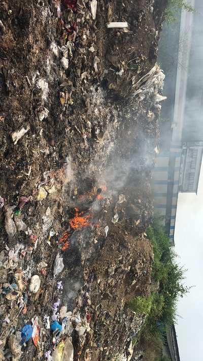Roads hampered due to Dirty water and burning was