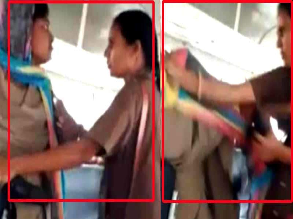 Telangana: Woman constable thrashes lady bus conductor