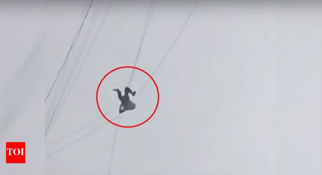 WATCH Man gets stuck midair for an incredibly bizarre reason Times