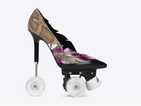 After platform Crocs, here are roller-skate heels!