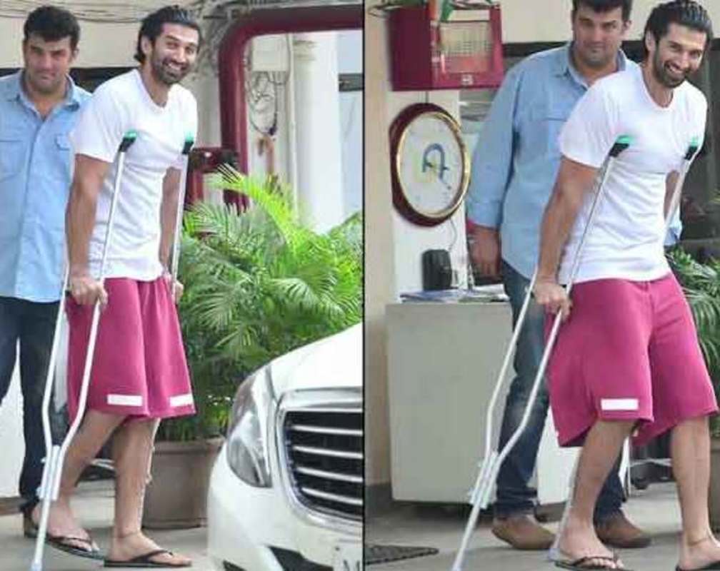 
Aditya Roy Kapur spotted with crutches following injuries post rigorous workout session
