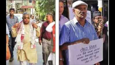 Black flags greet BJP team in Hills