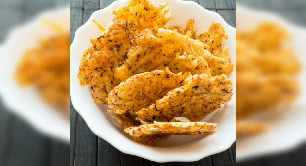 Golden Cheddar Cheese Crisps Recipe: How to Make Golden Cheddar Cheese ...