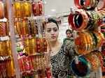 ​ A woman buying bangles