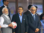 Prime Minister Narendra Modi with AIFF President Praful Patel