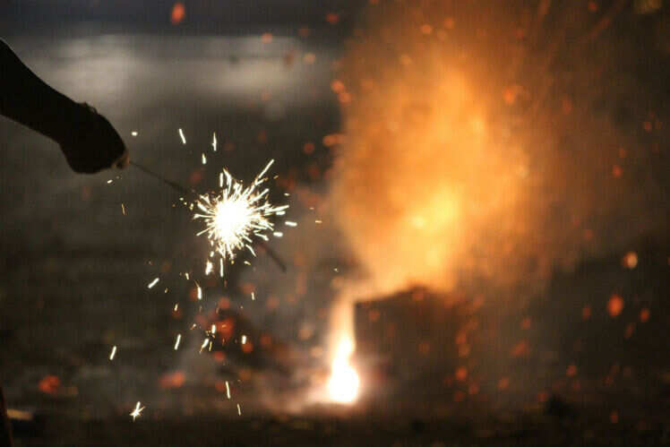 ​ Crackers and fireworks in Diwali