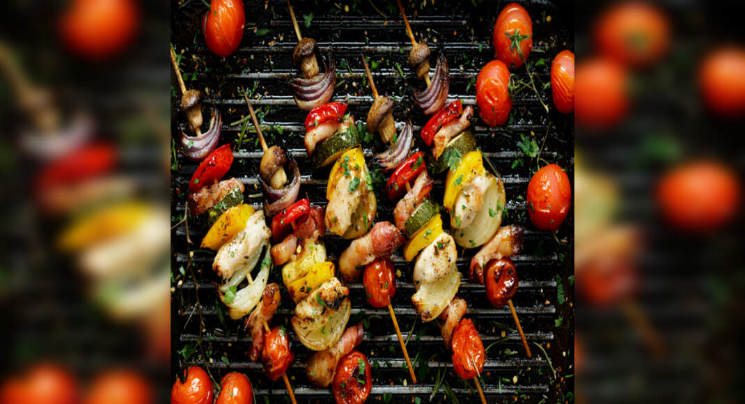 Vegetable Kebobs Recipe: How to Make Vegetable Kebobs Recipe | Homemade ...