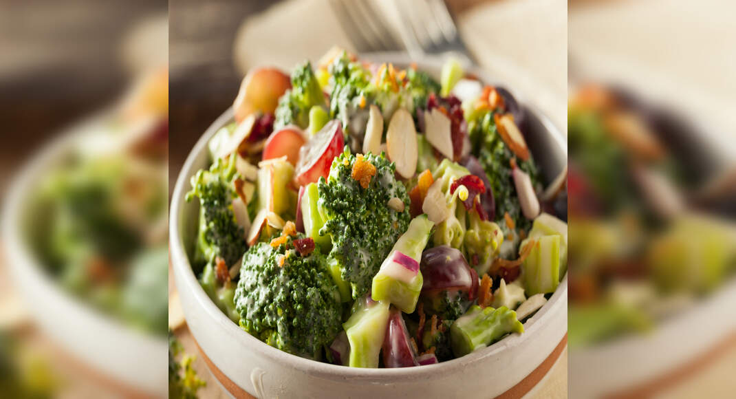 Broccoli and Bacon Salad Recipe: How to Make Broccoli and Bacon Salad Recipe | Homemade Broccoli and