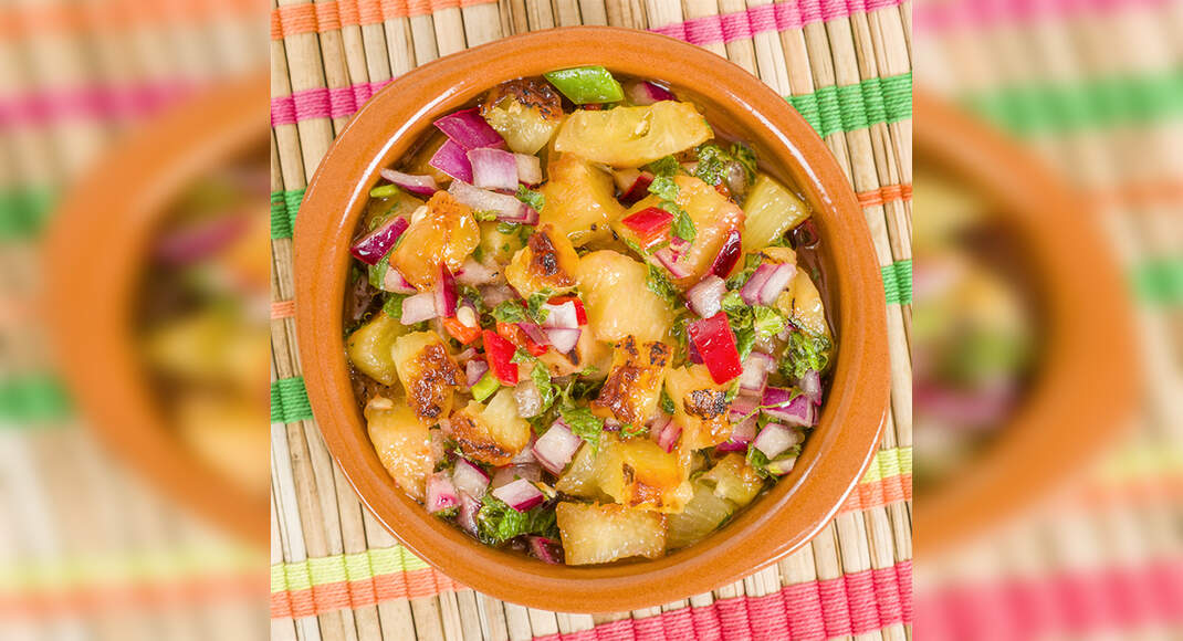 Pineapple Salsa Recipe: How to Make Pineapple Salsa Recipe | Homemade Pineapple Salsa Recipe