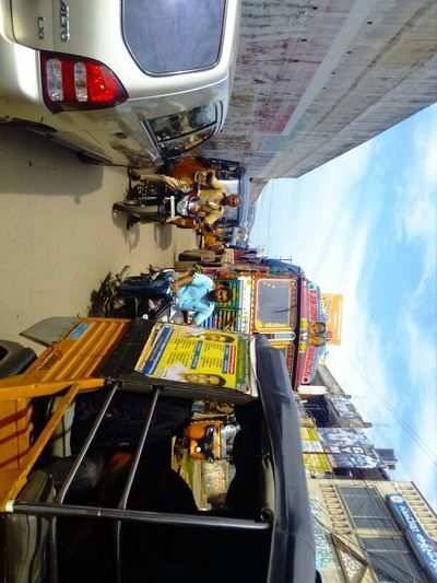 Traffic jam at Madhurawada