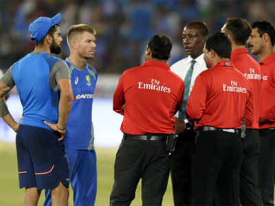 India-Australia T20 series drawn after third match washout