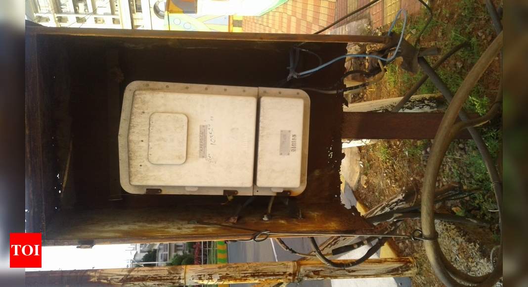 Electricity Meter box in a rusted case Times of India